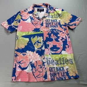 The Beatles Shirt Mens Medium Ringo Lennon Get Back Dont Let Me Down Button Up